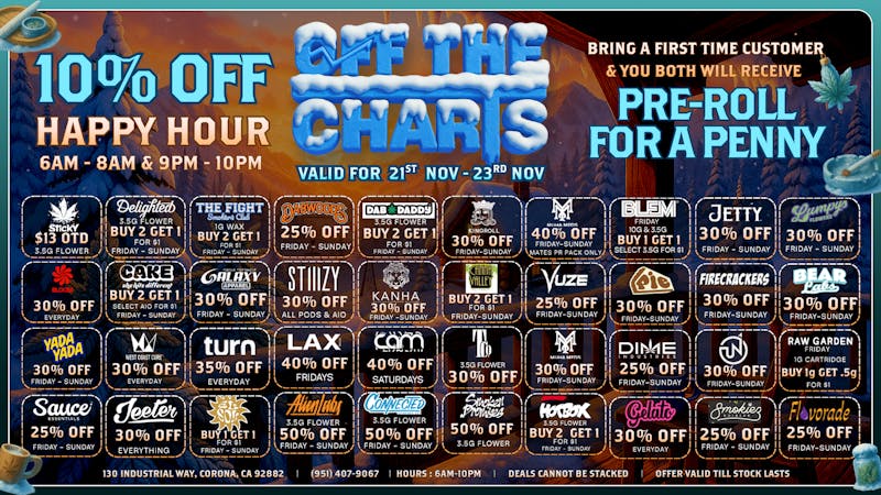 Off the Charts - Corona Danksgiving starts now OTC Fam 🧡💨🤎