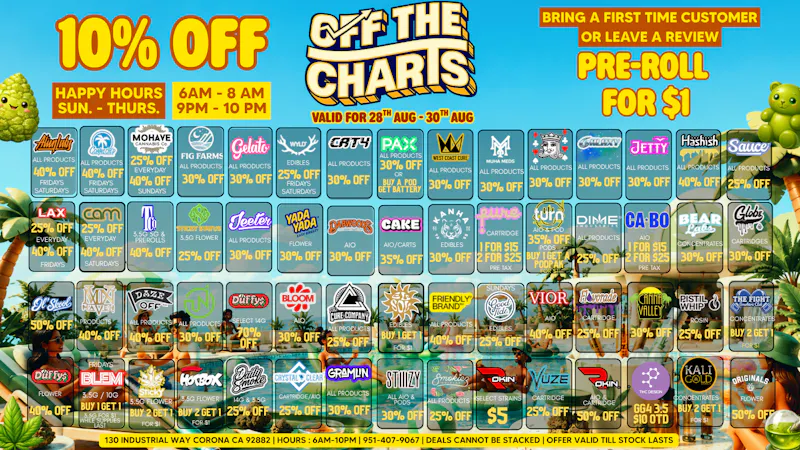 Off the Charts - Corona BOGOS ON DEALS ! HAVE A GOOD WEEKEND OTC FAM! 💚🔥