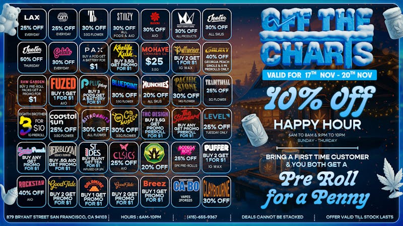 Off the Charts - San Francisco OTC SAN FRANCISCO WEEKDAY DEALS