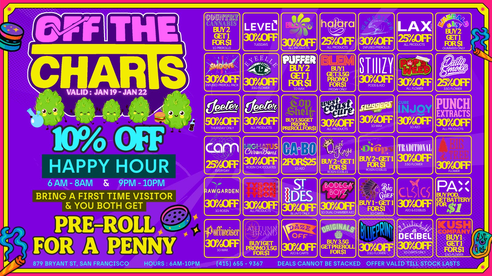 Off the Charts - San Francisco BLAZIN' DEALS FOR THE BAY!!!!!!!