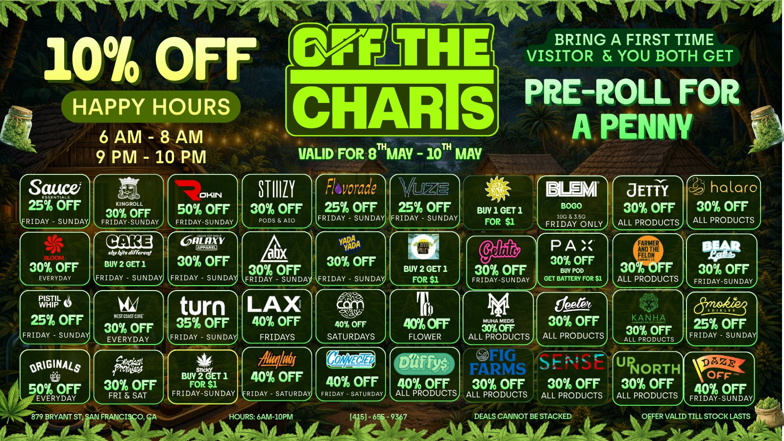 Off the Charts - San Francisco SAVE BIG THIS WEEKEND!!! NEW DEALS!!!!