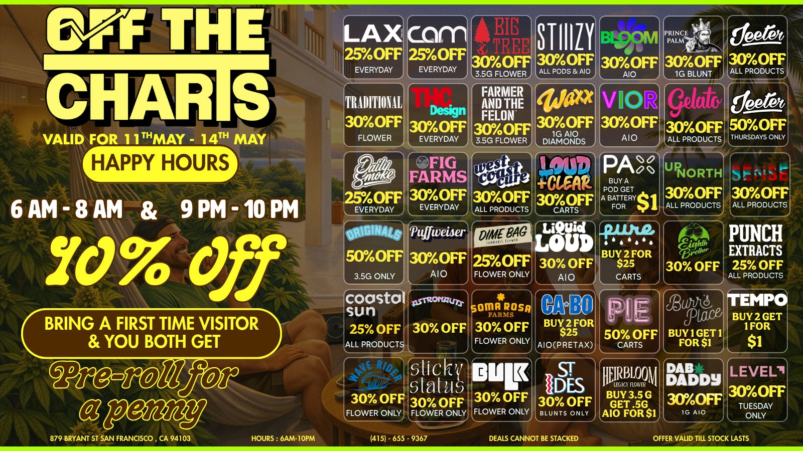 Off the Charts - San Francisco OTC SAN FRANCISCO WEEKDAY DEALS