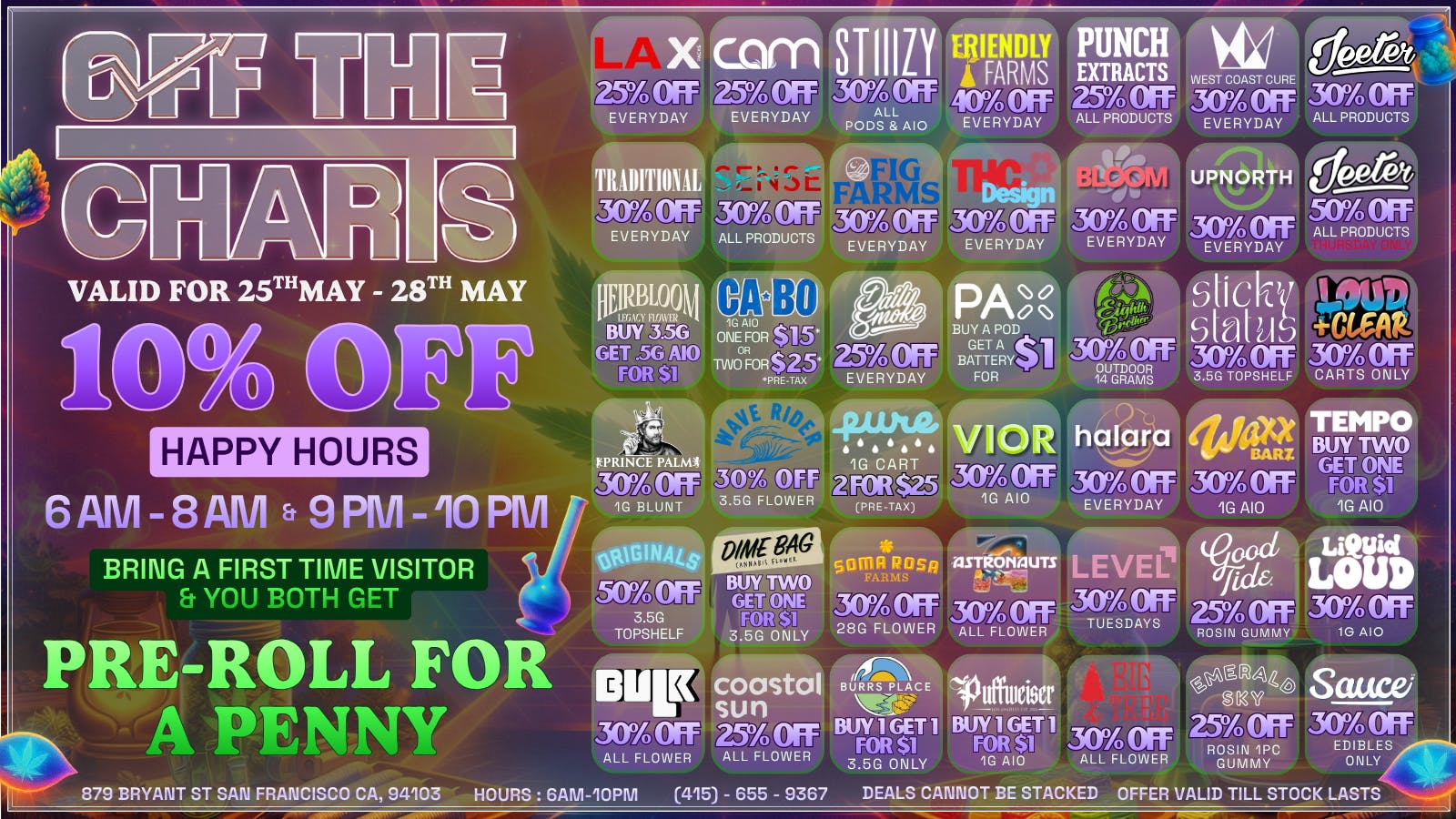 Off the Charts - San Francisco START OF SUMMER DEALS!!!!!