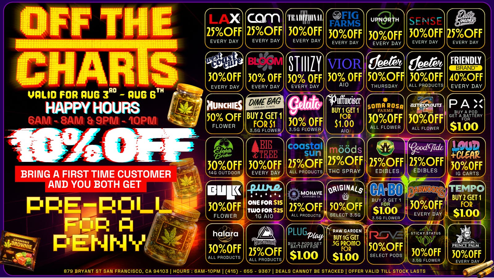 Off the Charts - San Francisco DONT MISS OUT ON THESE DEALS!