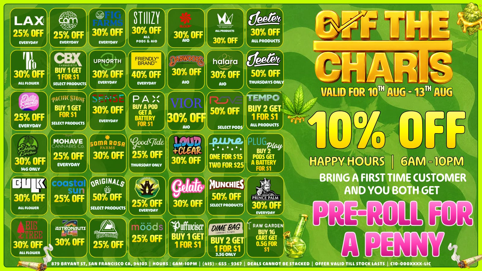 Off the Charts - San Francisco BEST DEALS IN THE BAY AREA!!!