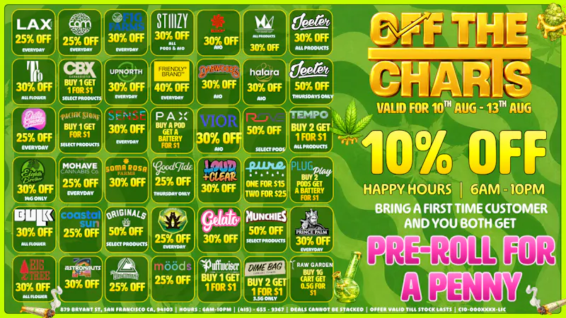 Off the Charts - San Francisco BEST DEALS IN THE BAY AREA!!!