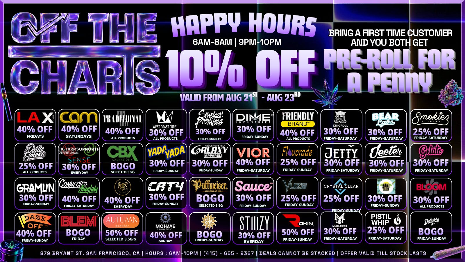 Off the Charts - San Francisco OTC SAN FRANCISCO WEEKEND DEALS