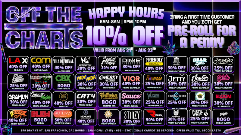 Off the Charts - San Francisco OTC SAN FRANCISCO WEEKEND DEALS