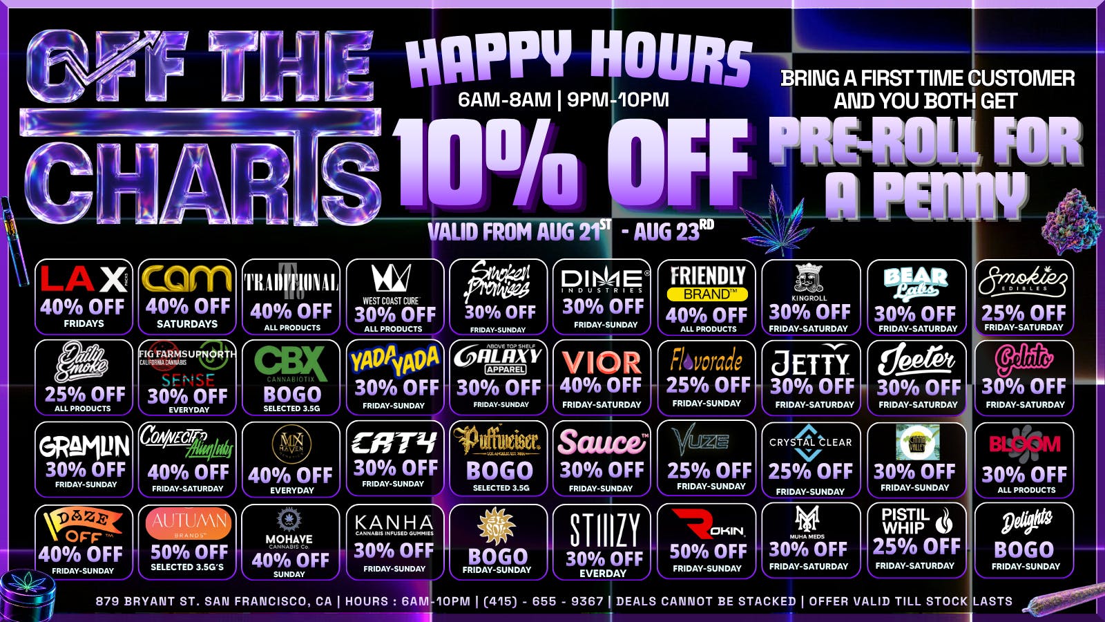 Off the Charts - San Francisco OTC SAN FRANCISCO WEEKEND DEALS