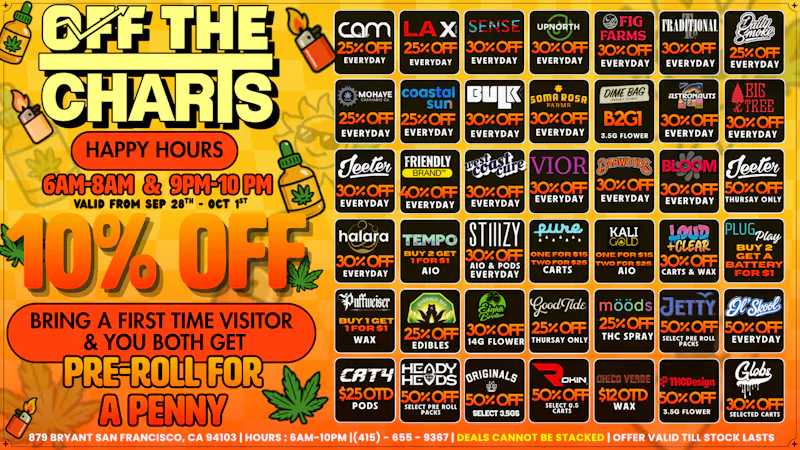 Off the Charts - San Francisco BEST DEALS IN THE 415!!