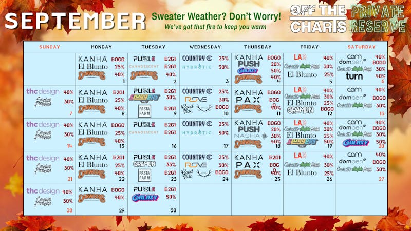 Off the Charts - WEHO SUPER SEPTEMBER DEALS! BEST DEALS IN THE CITY!