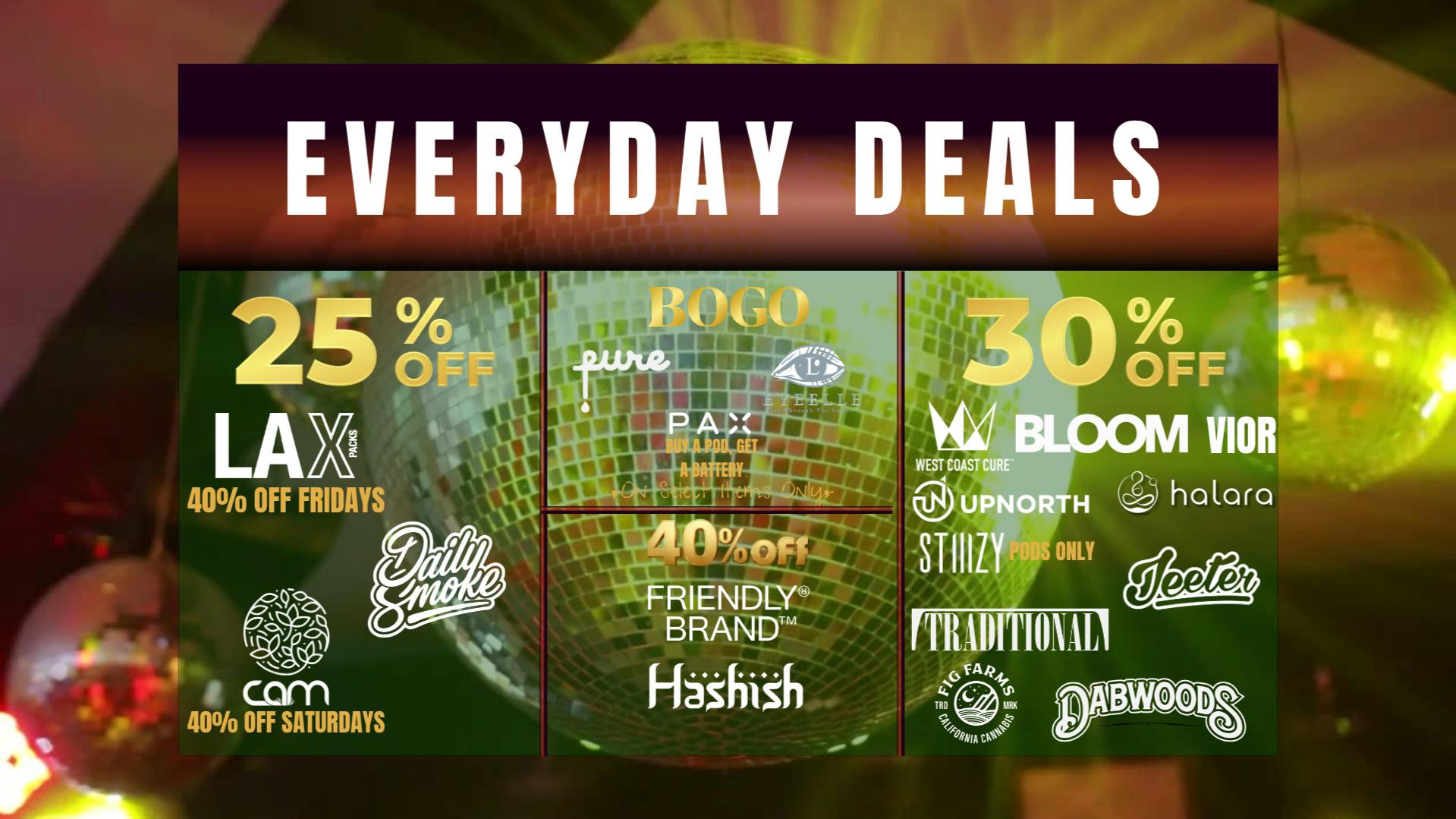 OFF THE CHARTS - WEHO THE BEST DEALS, ALL WEEK LONG!!