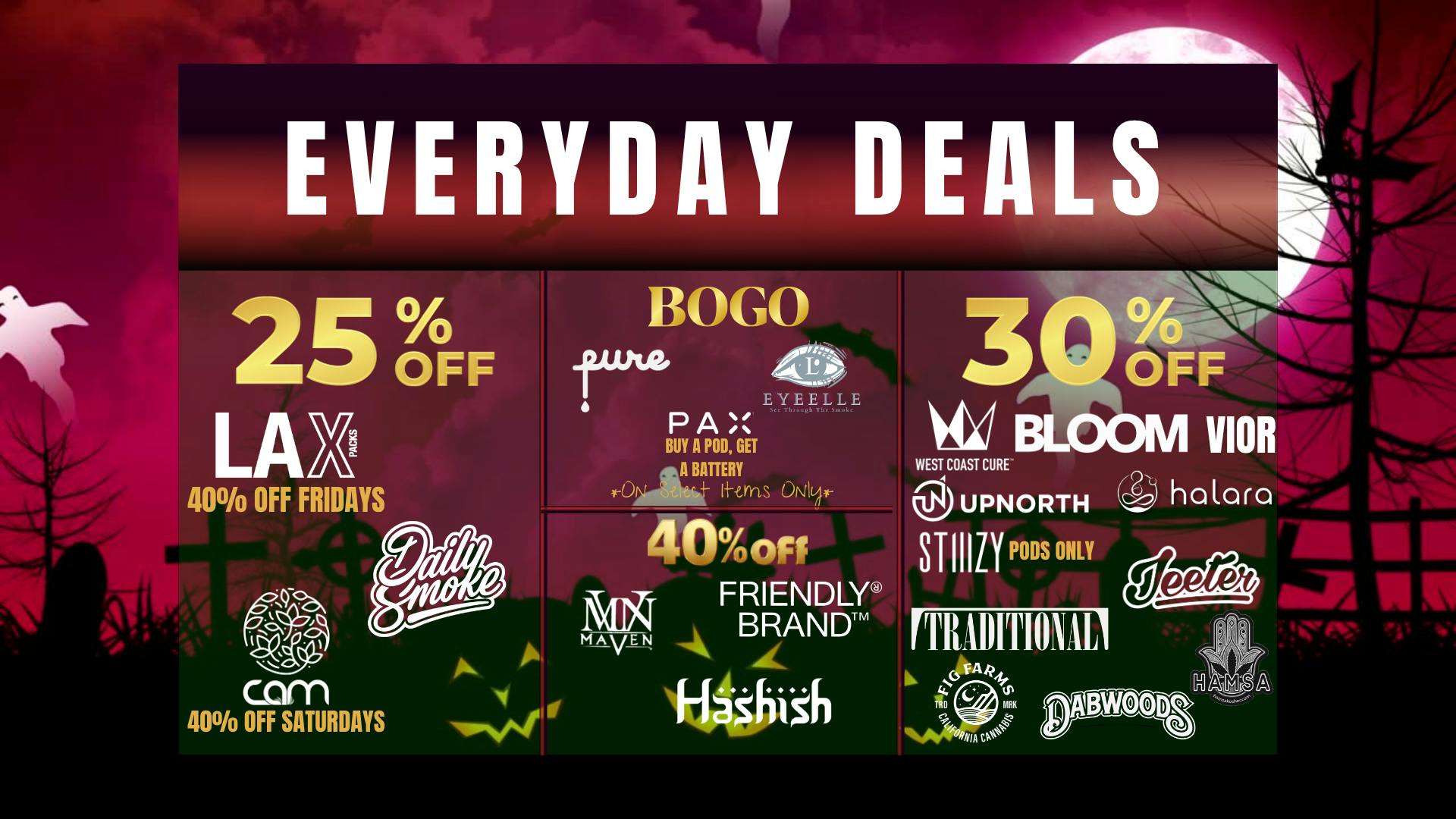 OFF THE CHARTS - WEHO Spooky Savings | OCTOBER DEALS