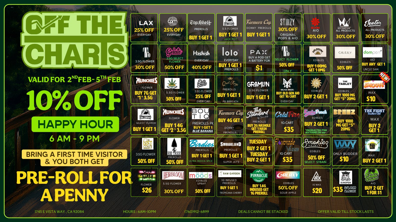 Off the Charts - Vista 20% OFF STOREWIDE