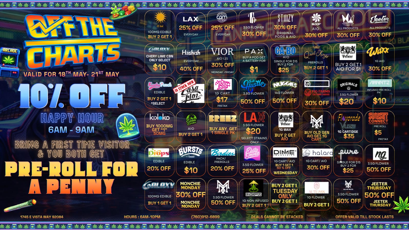 Off the Charts - Vista 20%OFF-STORE WIDE