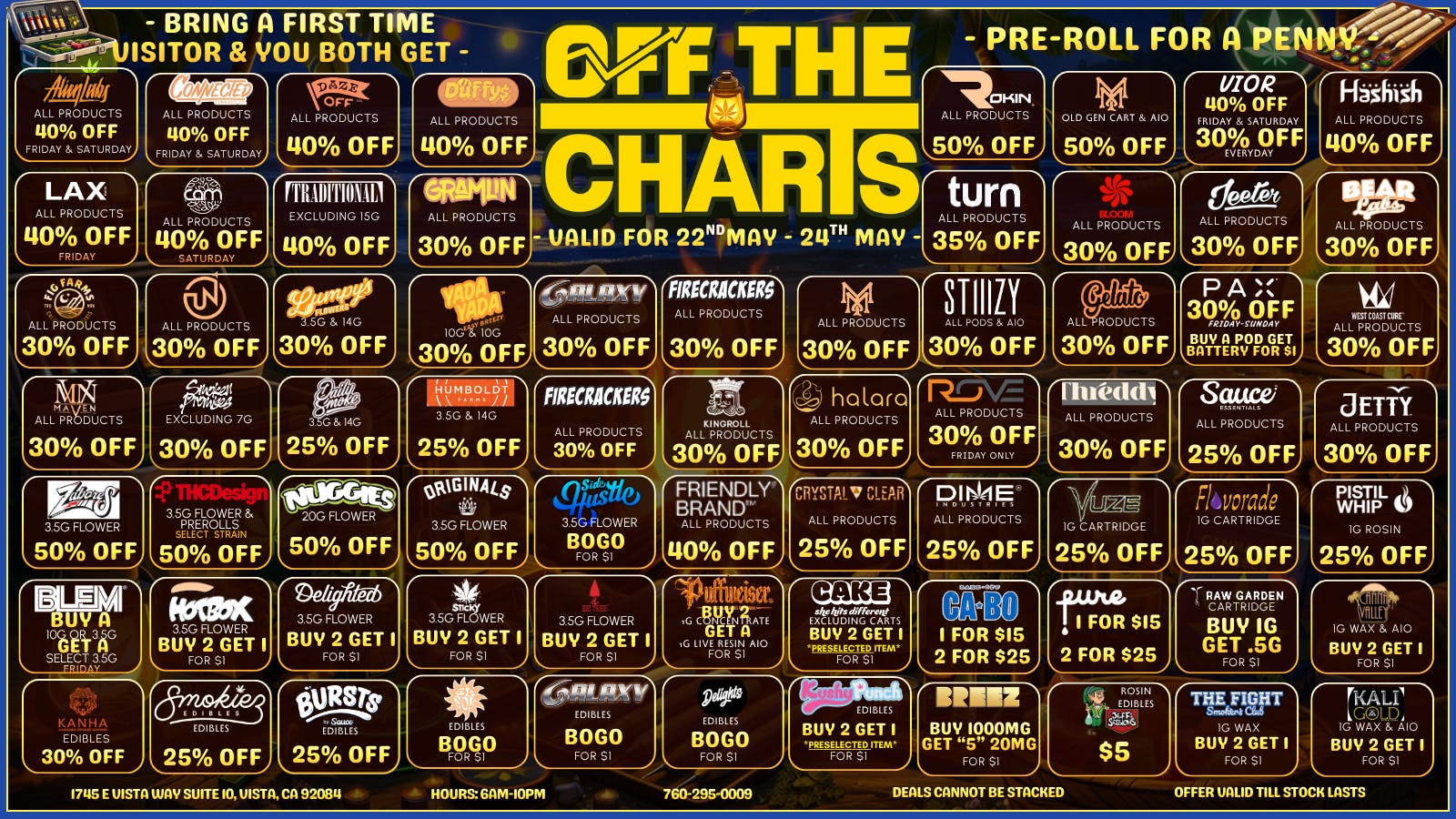 Off the Charts - Vista RED, WHITE, & BLAZED - 20% OFF MEMORIAL WEEKEND