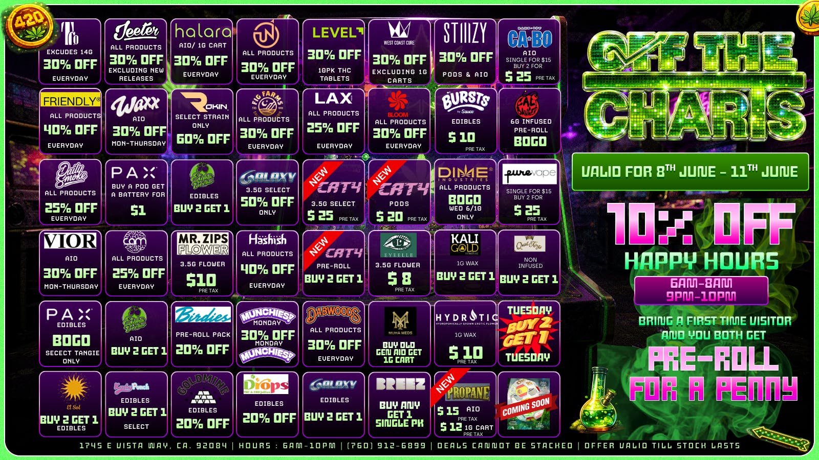 Off the Charts - Vista 20%-OFF STOREWIDE