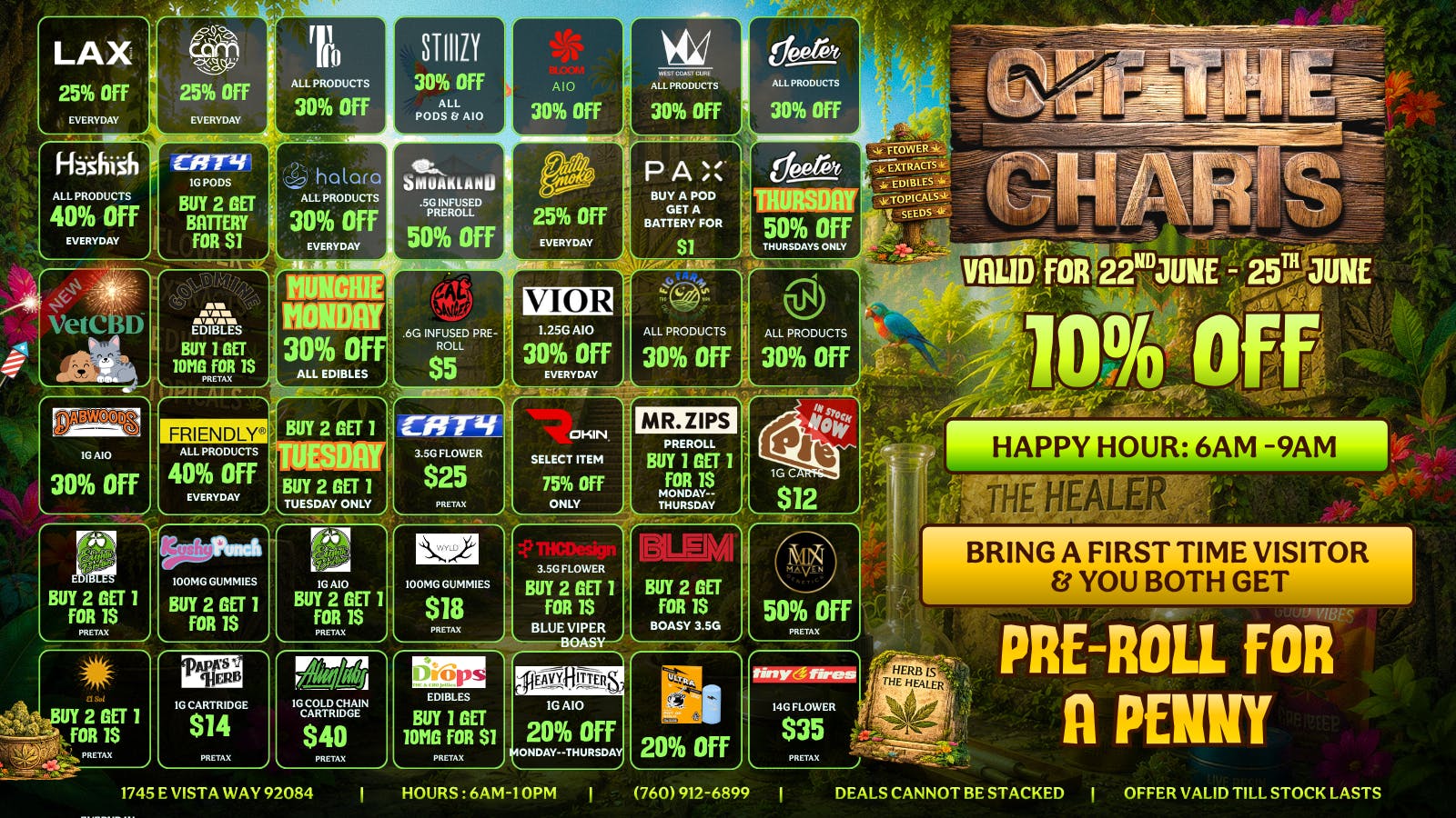 Off the Charts - Vista 20%-OFF STOREWIDE