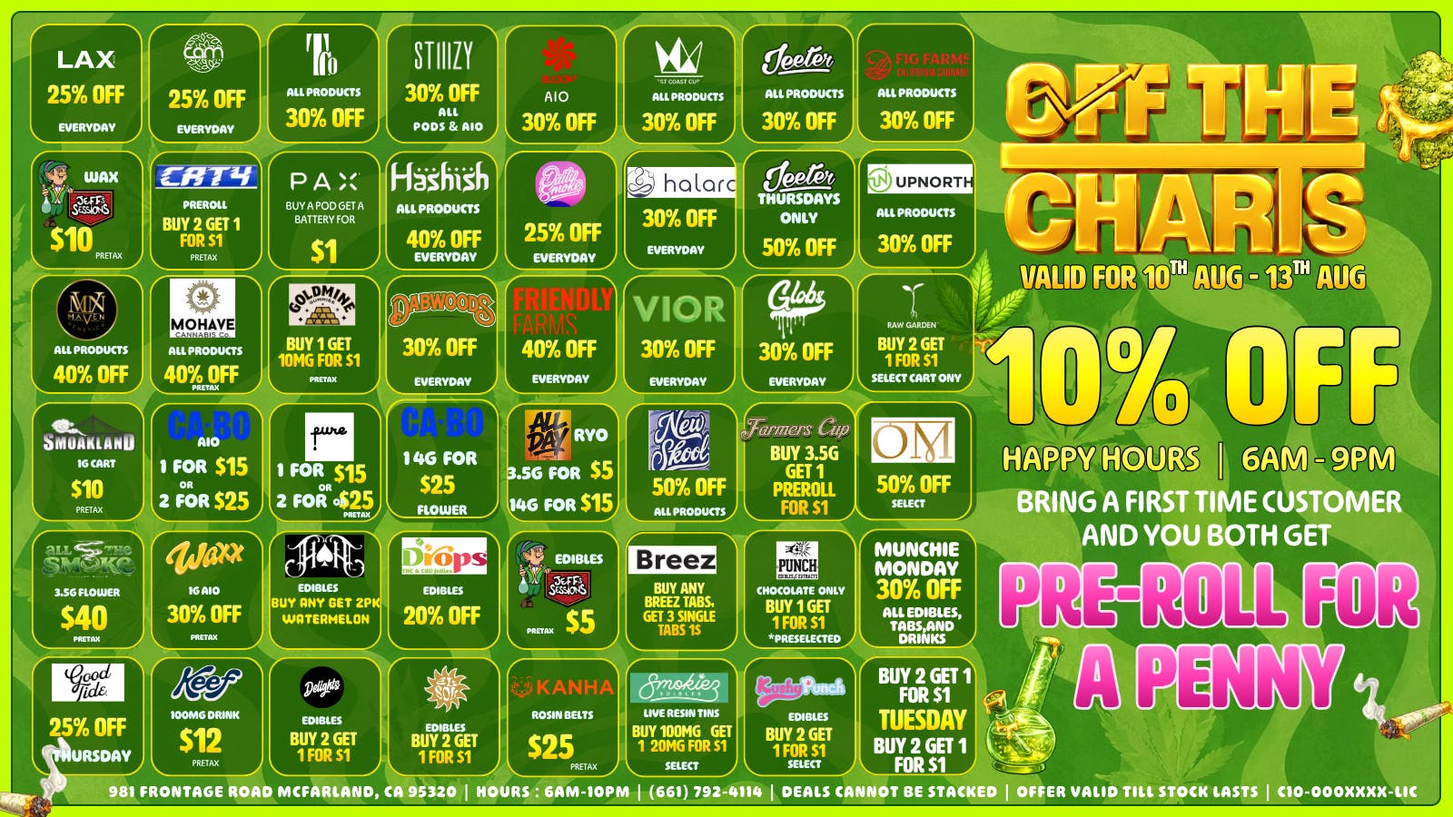 Off the Charts - Vista 20%-OFF STOREWIDE