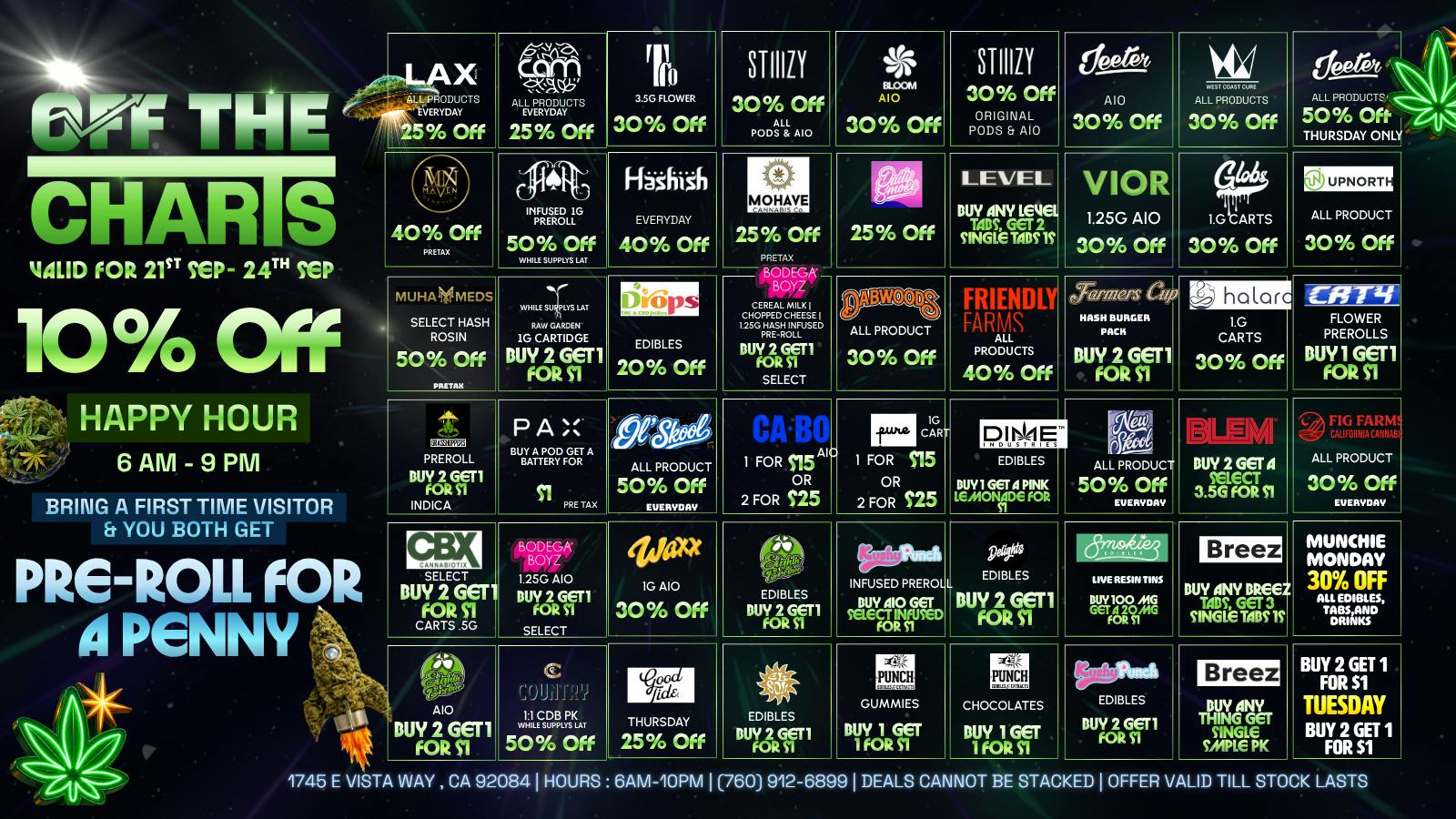 Off the Charts - Vista 20%-OFF STOREWIDE