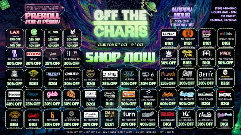 Off the Charts - Ramona Spooktacular Savings Await @ OTC!!🕸️👻