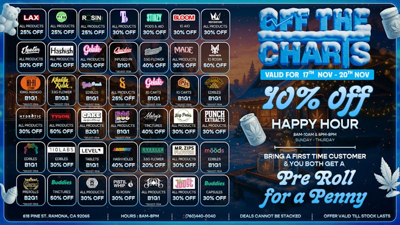 Off the Charts - Ramona Gravy-Level Discounts All Month Long @ OTC!!🦃🍂