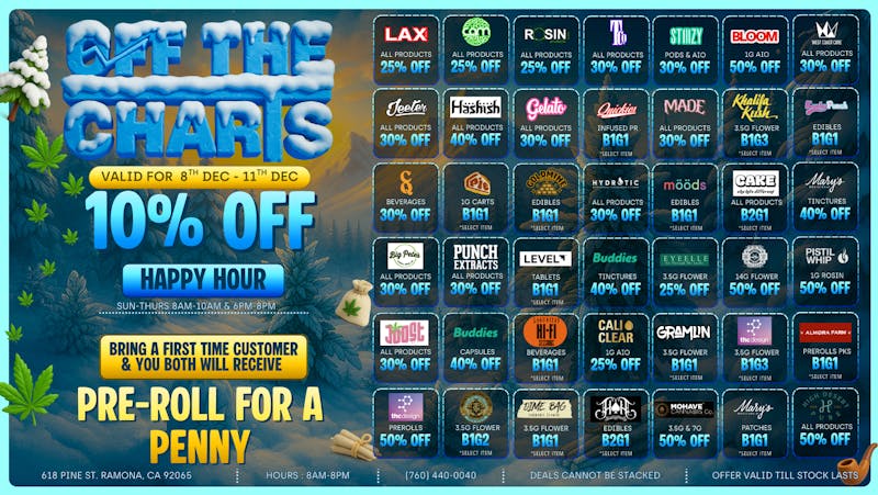 Off the Charts - Ramona ✨ Tis’ the Season for Savings @ OTC!