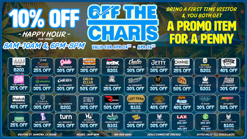 Off the Charts - Ramona BEST DEALS IN TOWN @ OTC!!