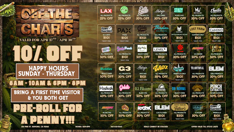 Off the Charts - Ramona HOTTEST DEALS AROUND @ OTC!!