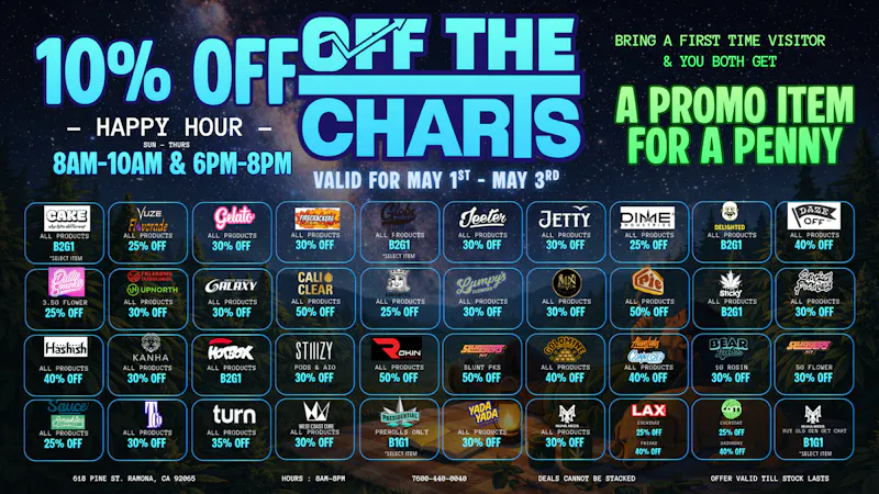 Off the Charts - Ramona BEST DEALS IN TOWN @ OTC!!