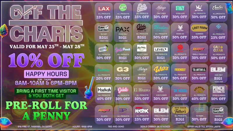 Off the Charts - Ramona BEST DEALS AROUND @ OTC!!!