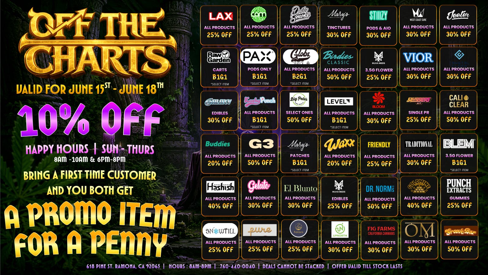 Off the Charts - Ramona DEALS DEALS DEALS @ OTC!!