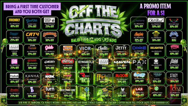 RELEAF MEDS - Ramona BEST DEALS AROUND @ OTC!!
