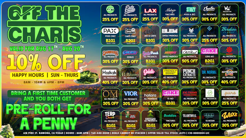 RELEAF MEDS - Ramona BEST DEALS AROUND @ OTC!!!