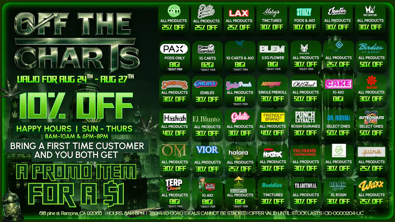 RELEAF MEDS - Ramona BEST DEALS AROUND @ OTC!!!