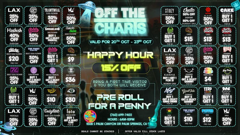 Off The Charts - Palm Springs DEALS DEALS DEALS !