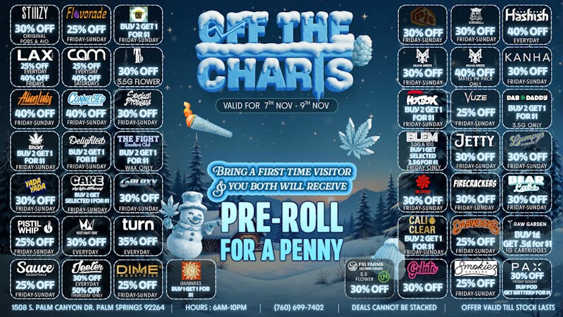Off The Charts - Palm Springs Celebrate Autumn with the BEST Deals In The Valley