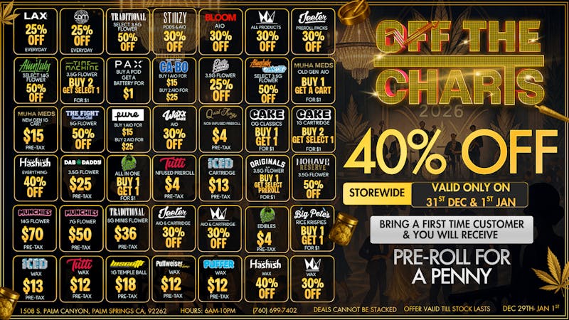 Off The Charts - Palm Springs Happy Holidays From OTC!!