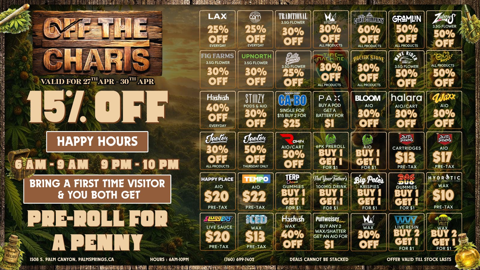Off The Charts - Palm Springs South Smoke More, Pay Less