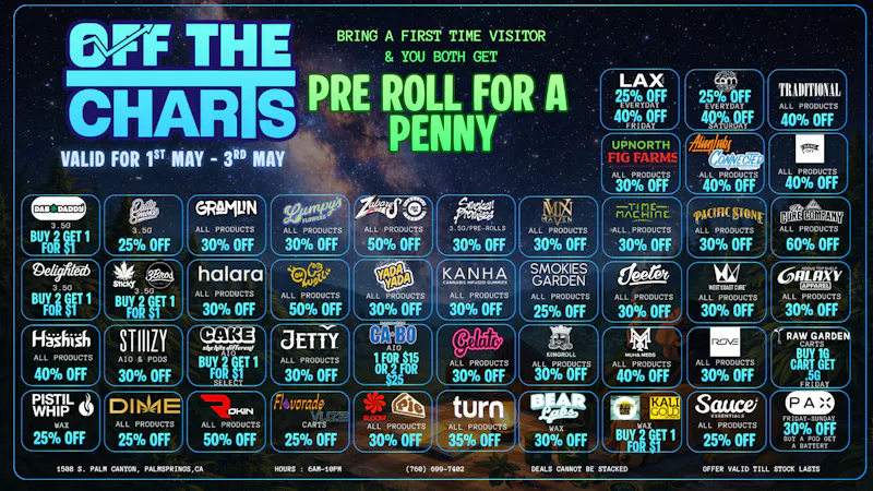 Off The Charts - Palm Springs South Smoke More, Pay Less