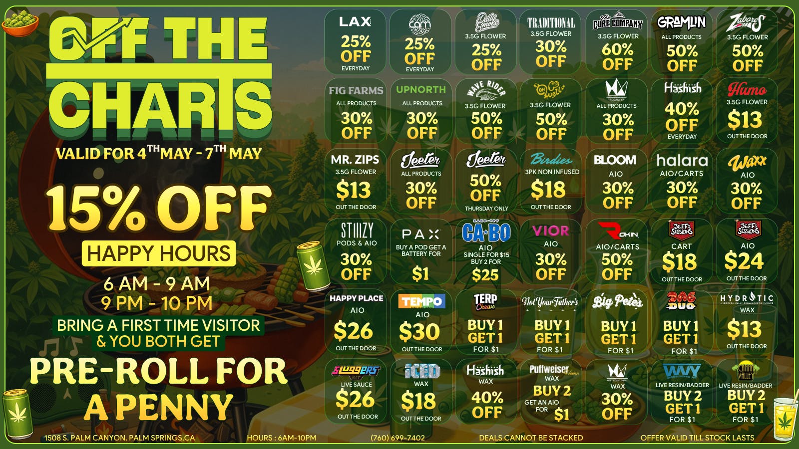 Off The Charts - Palm Springs South Smoke More, Pay Less