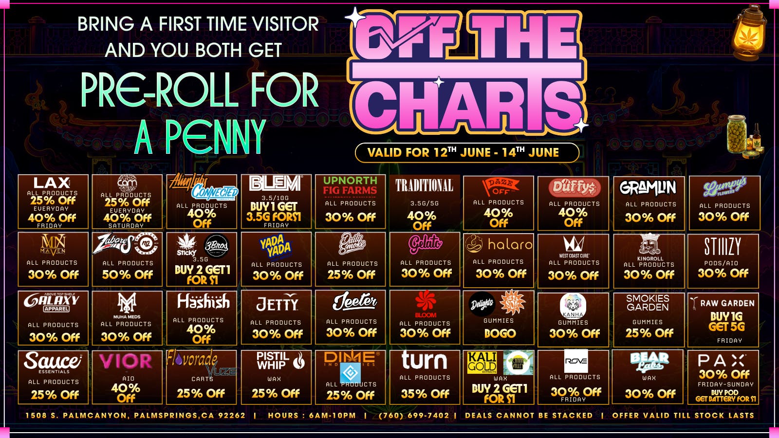 Off The Charts - Palm Springs South PS1 WEEKEND DEALS!!!!!!!!