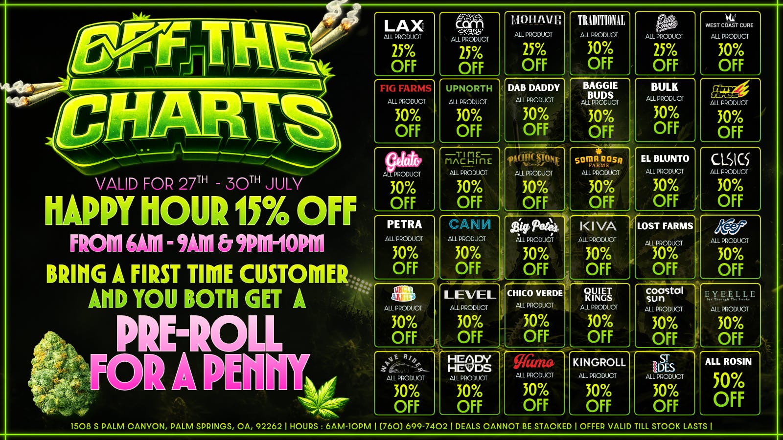 Off The Charts - Palm Springs South Smoke More, Pay Less