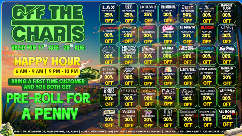Off The Charts - Palm Springs South DEALS! DEALS! DEALS!