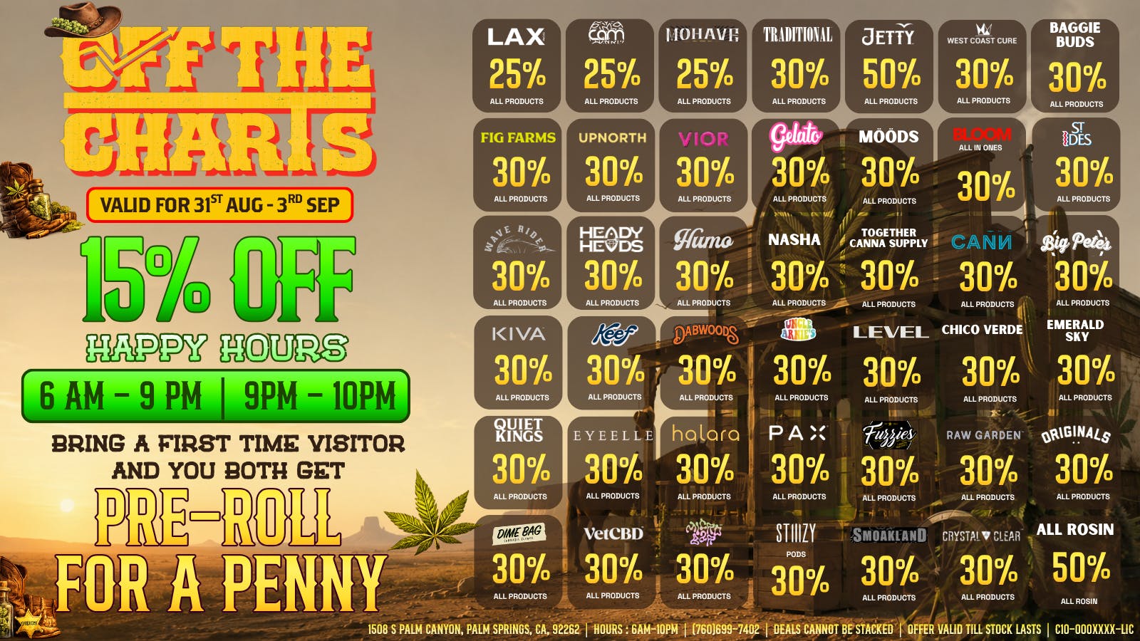 Off The Charts - Palm Springs South DEALS! DEALS! DEALS!