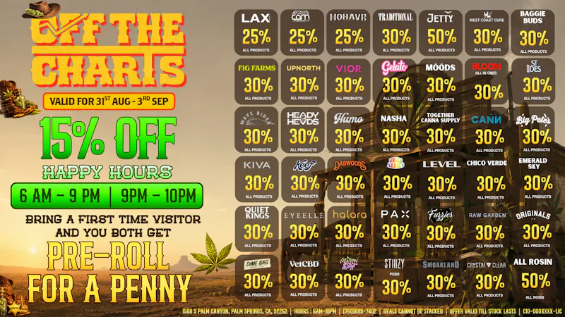 Off The Charts - Palm Springs South DEALS! DEALS! DEALS!