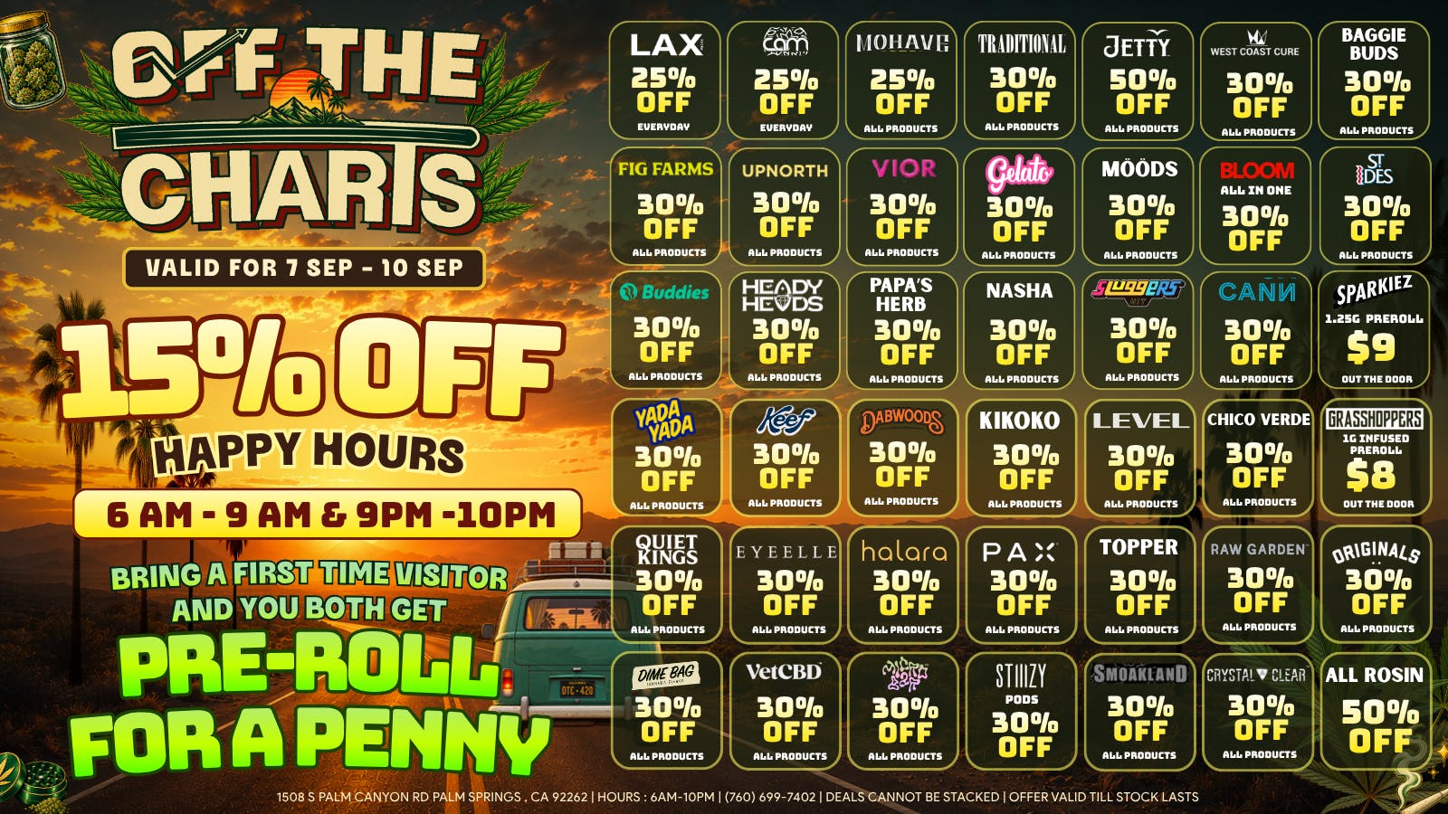 Off The Charts - Palm Springs South Deals! Deals! Deals!
