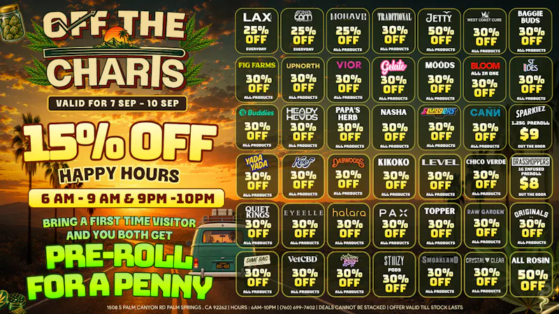 Off The Charts - Palm Springs South Deals! Deals! Deals!