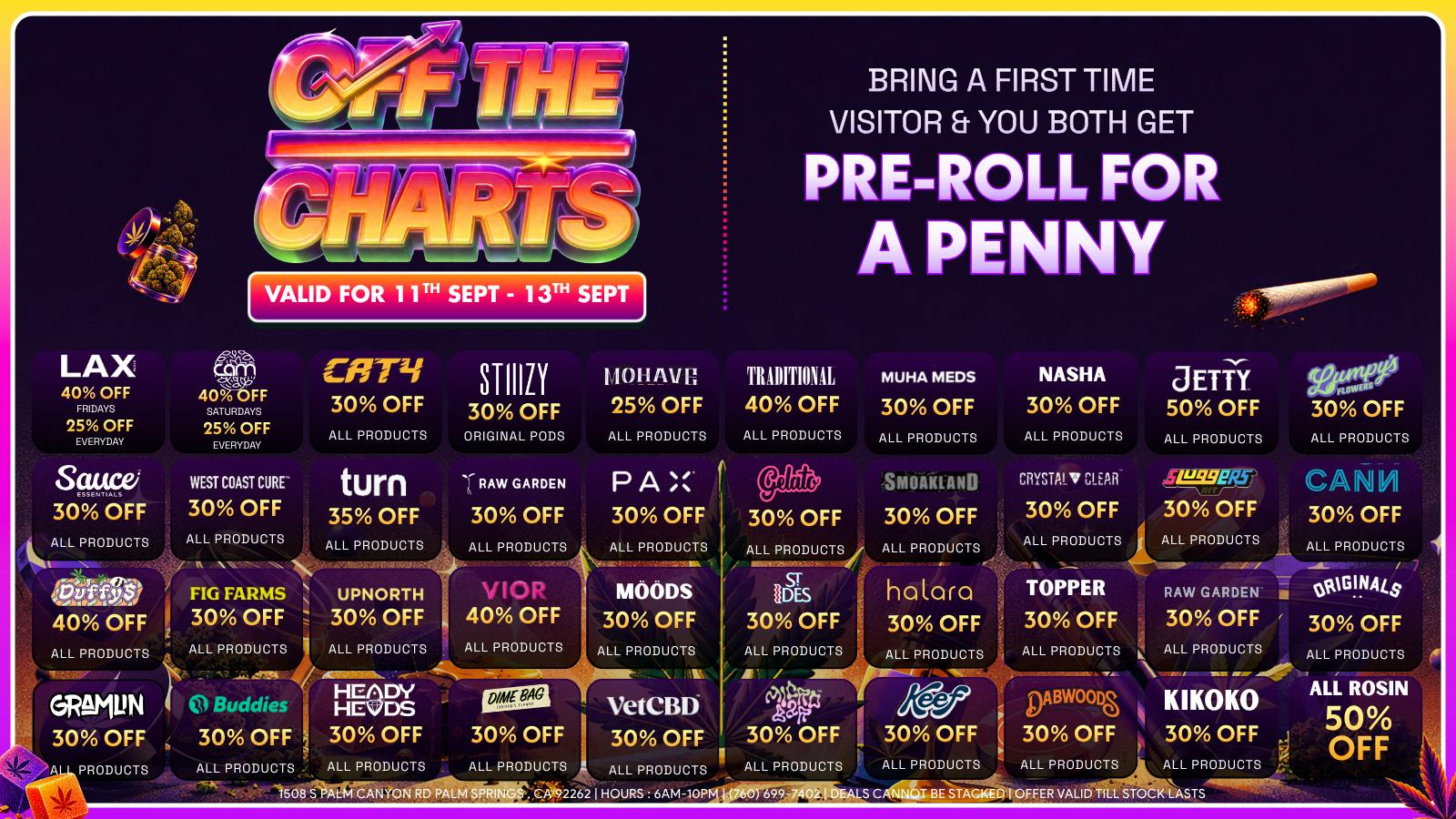 Off The Charts - Palm Springs South WEEKEND DEALS!!!