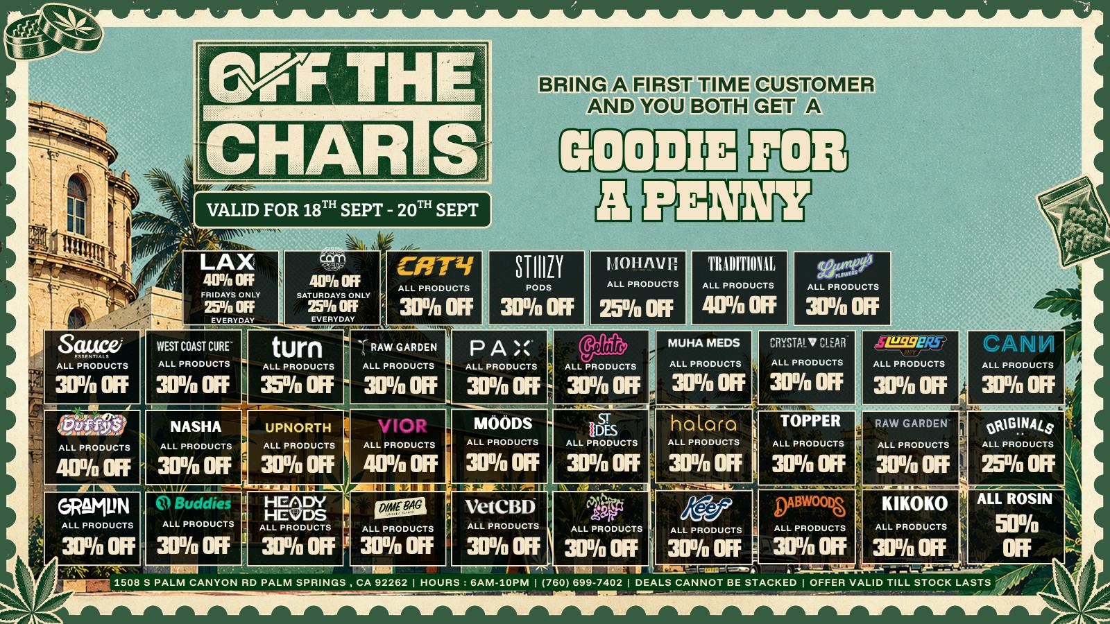 Off The Charts - Palm Springs South WEEKEND DEALS!!